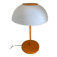 Lampe champignon vintage métal laqué orange et plastique blanc