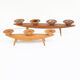 1970s mid-century modern ash four point candlestick, Germany