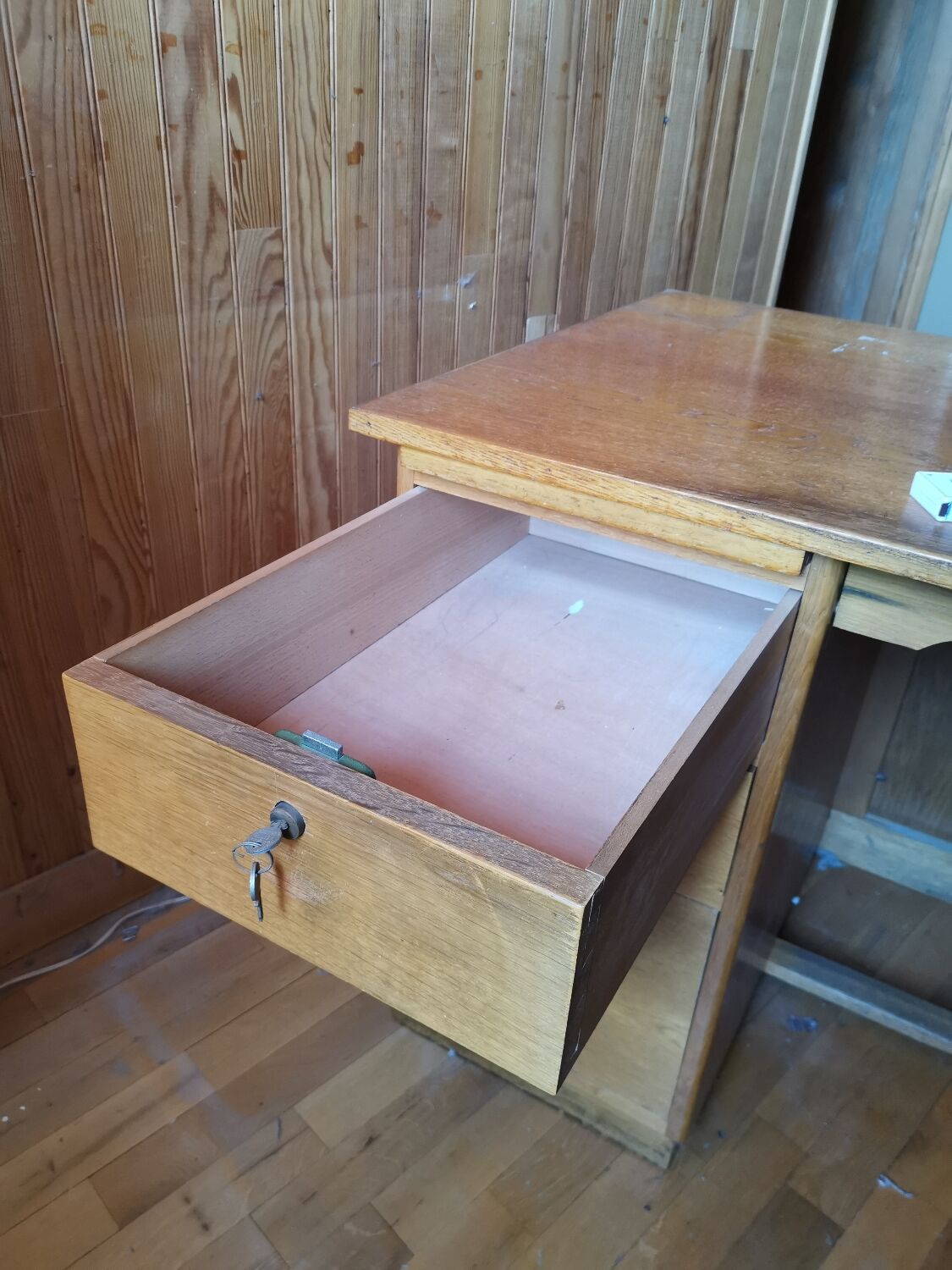 Wooden desk from the 1950s administration type