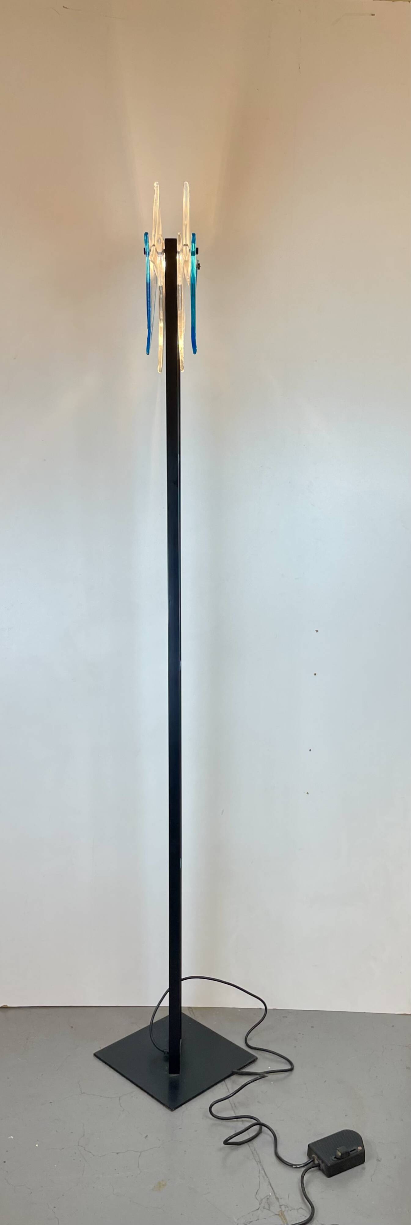 Post-Modern Floor Lamp att. to Mazzega, Italy, 1980s