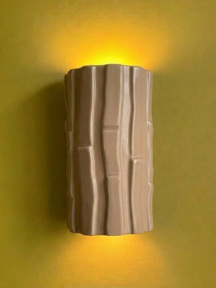 Tejo ceramic wall light (sand) - Square Coco