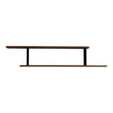 Stained wooden shelf