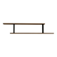 Stained wooden shelf