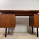 Vintage wooden desk with bleacher on the side