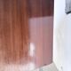 Commode teck poignées cuir 1960