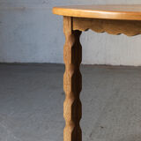 Extendable round dining table in oak, Denmark, 1970’s