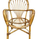 Set of 2 rattan armchairs from the 60s