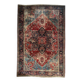 Ancient Heriz Carpet – Cobalt Blue & Indigo – 330 x 218 cm