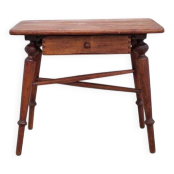 Wooden coffee table with drawer Thonet, side table bedside table, vintage end table.