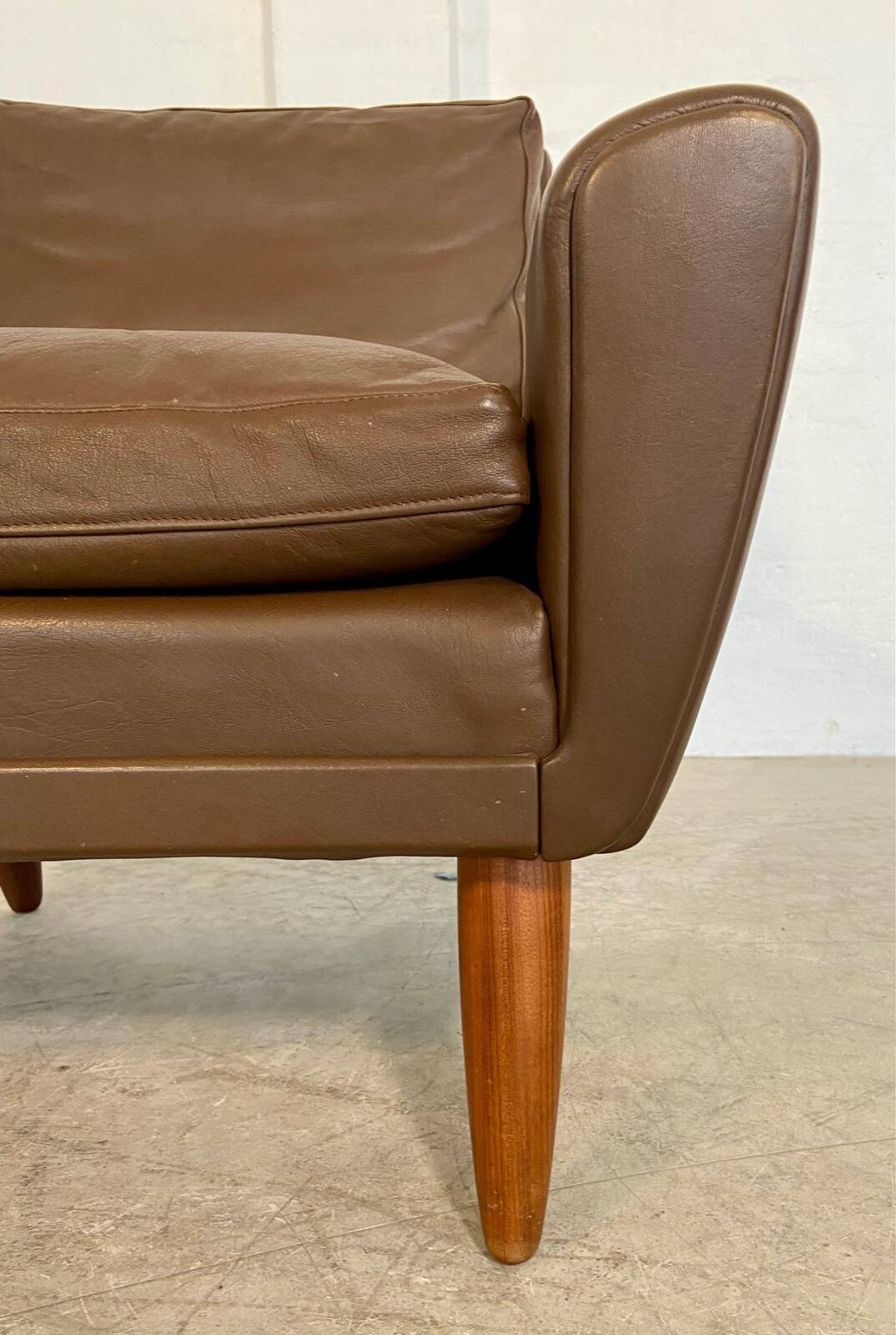 Vintage retro Danish mid-century G. Thams club chair in brown leather 60s