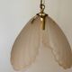 Frosted glass pendant lamp and shell brass