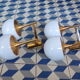 Pair of Sciolari homemade wall lamps