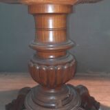 Guéridon, table violon Napoléon III en noyer