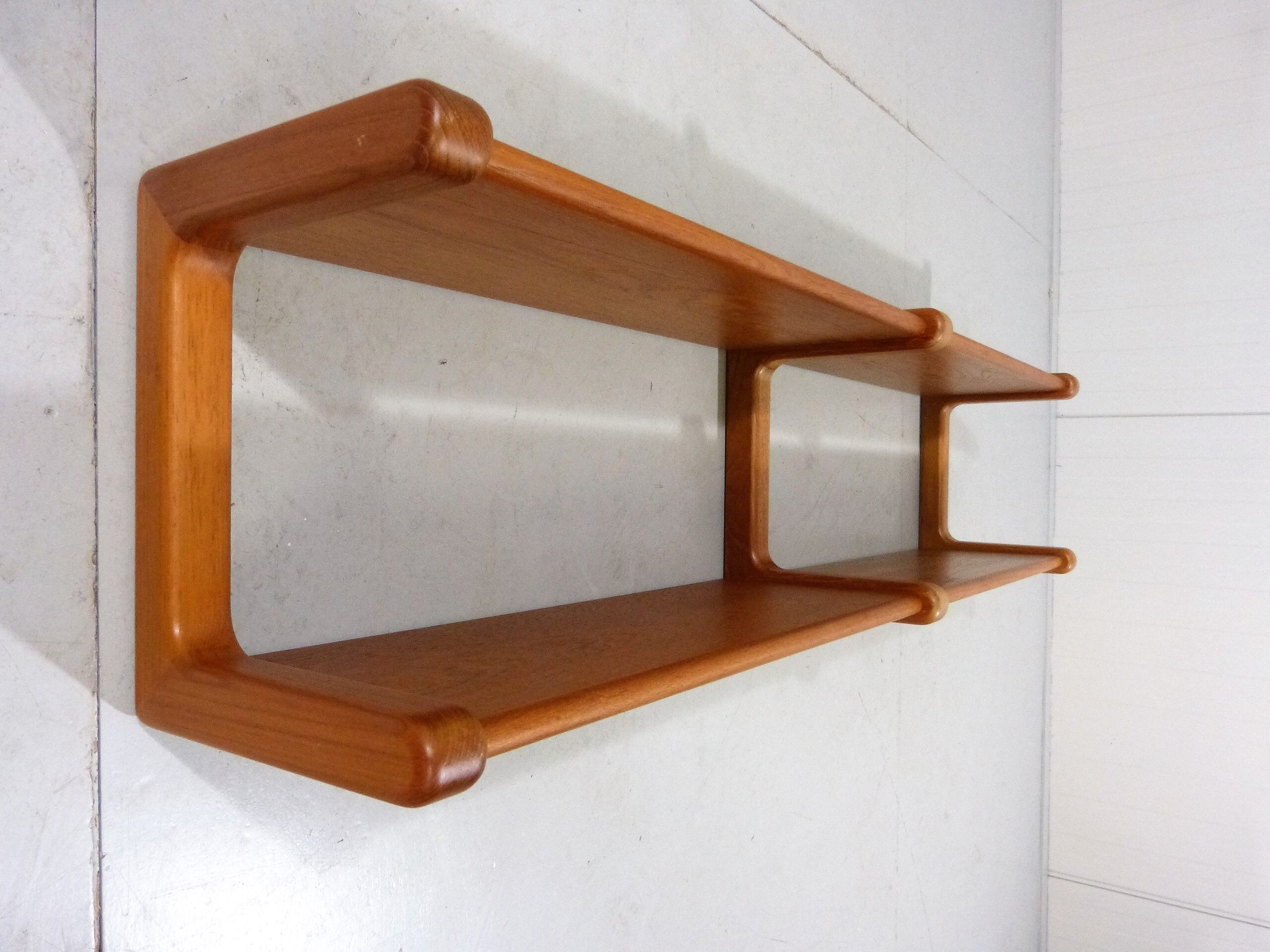 Dyrlund double teak wall shelf Denmark 1960’s