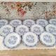 Set of 12 Bavaria porcelain dessert plates model China Blau
