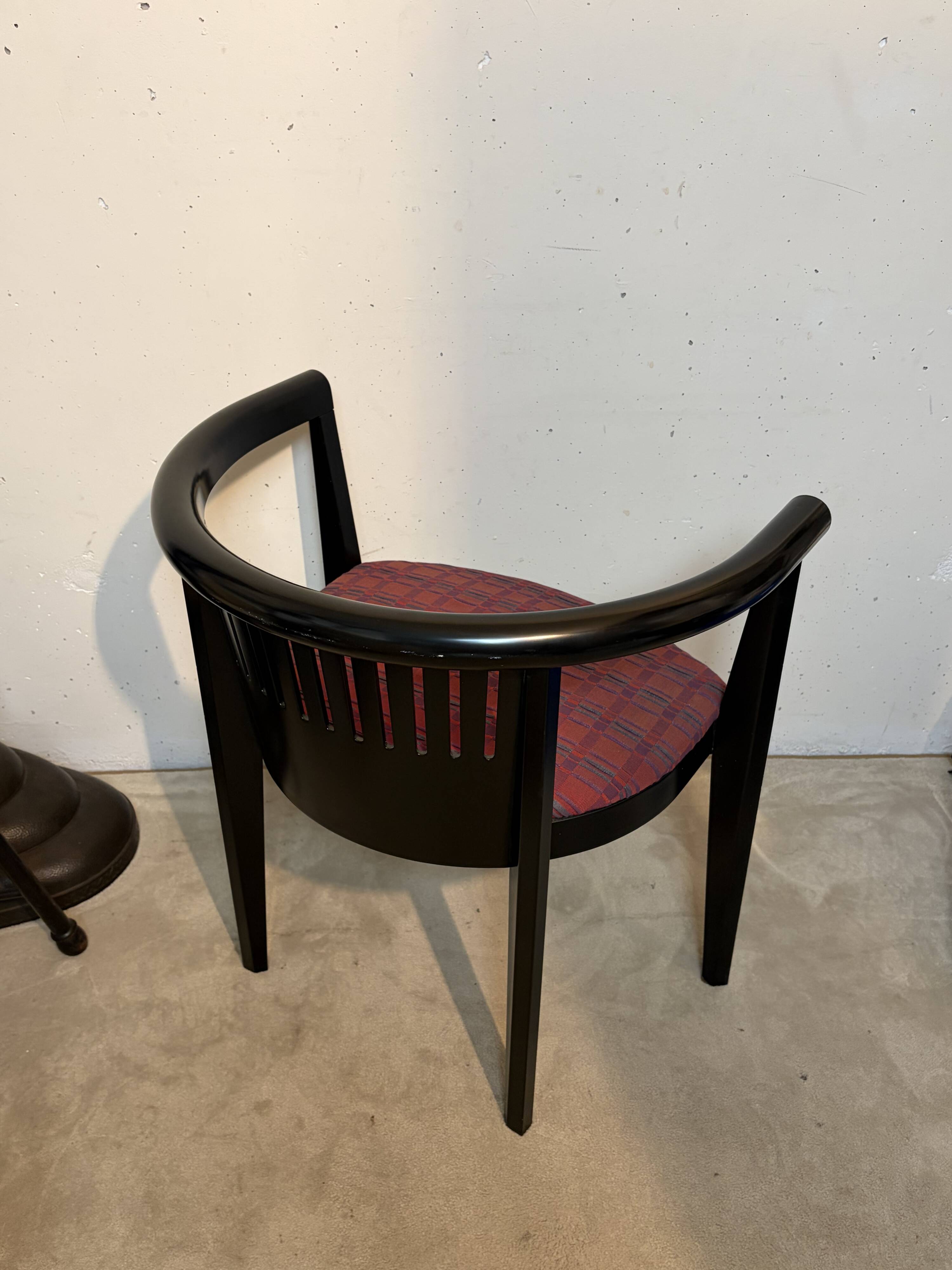 Black lacquered armchair
