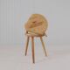 Pair of sculptural mid-century stools in pine by Norsk Husflid 1960s Norway