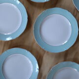 Vintage plates aqua/mint edge Ceranord