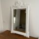Miroir fin 19ème avec fronton décoré 120x80cm