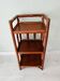 Petite table d'appoint ancienne en bambou et bois