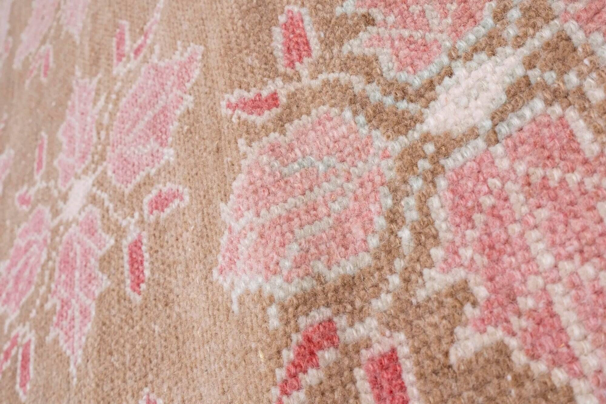 Vintage Turkish handmade rug 130x316 cm
