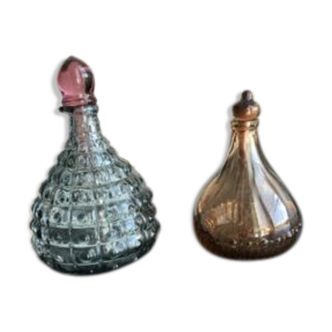 2 Vintage glass bottles