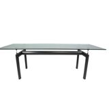 Table à manger en verre Le Corbusier TaLe Corbusier Table à manger en verre 'LC6ble 'LC6' pour Cassina, Italie 1970