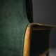 Vintage Mid-Century Modern Rosewood & Green Velour 3-Seater Sofa and Chair