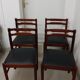 Lot of 4 chairs wood and skai