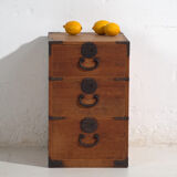 Small Japanese tansu with three drawers – Meiji Period (c. 1890–1926)