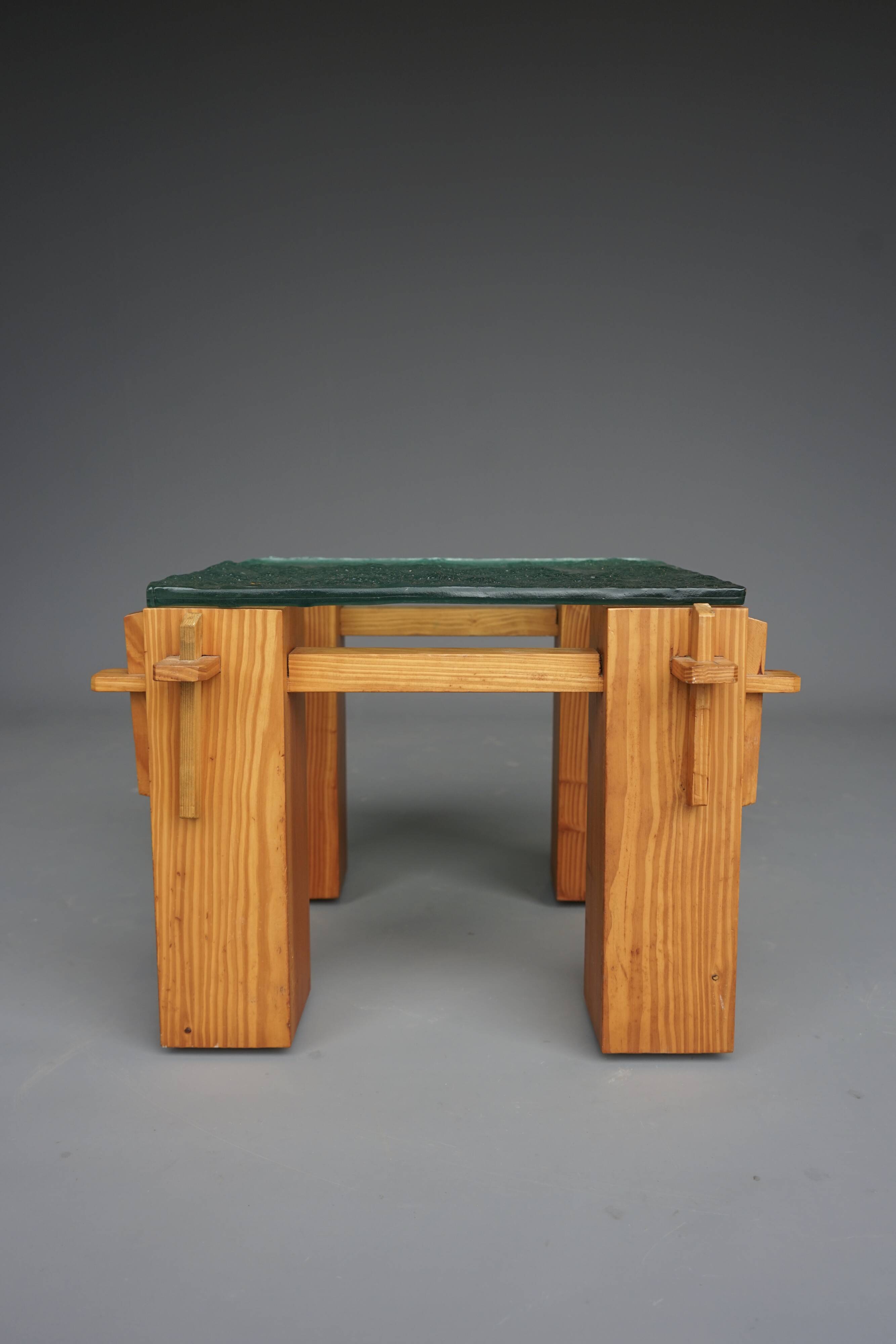 Table Basse en Pin, années 1970