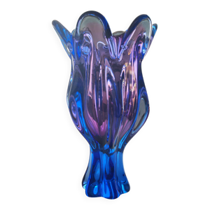 Vase Murano bleu électrique
