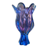 Vase Murano bleu électrique