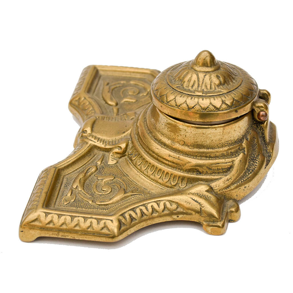 Ink Art Nouveau old vintage gilded bronze