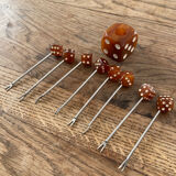 Big dice aperitif peaks in Bakelite