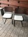 Set de 4 chaises Mid‑Century marron en skai, bois et structure chromée (1970s)