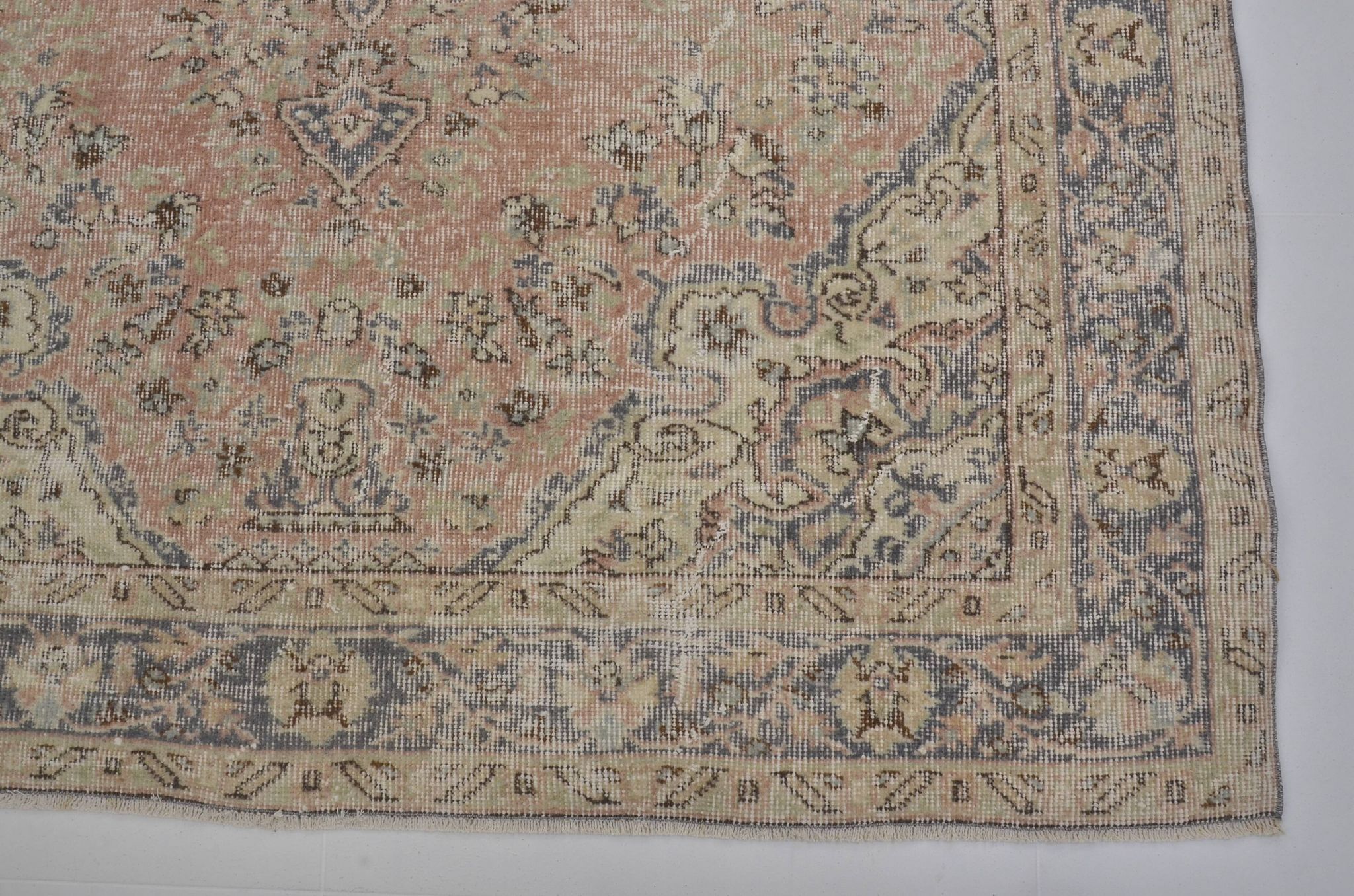 Oushak Vintage Floor Wool Rug sku1350