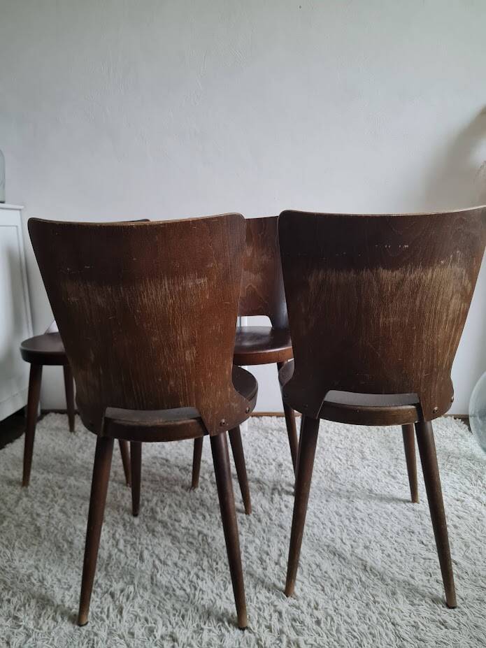 Set of 4 Scandinavian chairs from the 1960s.