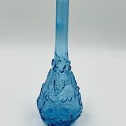 Large vintage blue glass bottle from Empoli