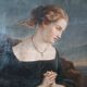 Tableau Ancien Portrait Féminin Du 19ème Siècle