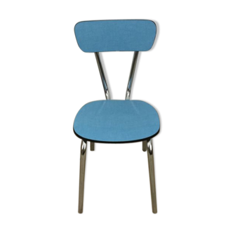 Chaise en formica bleue