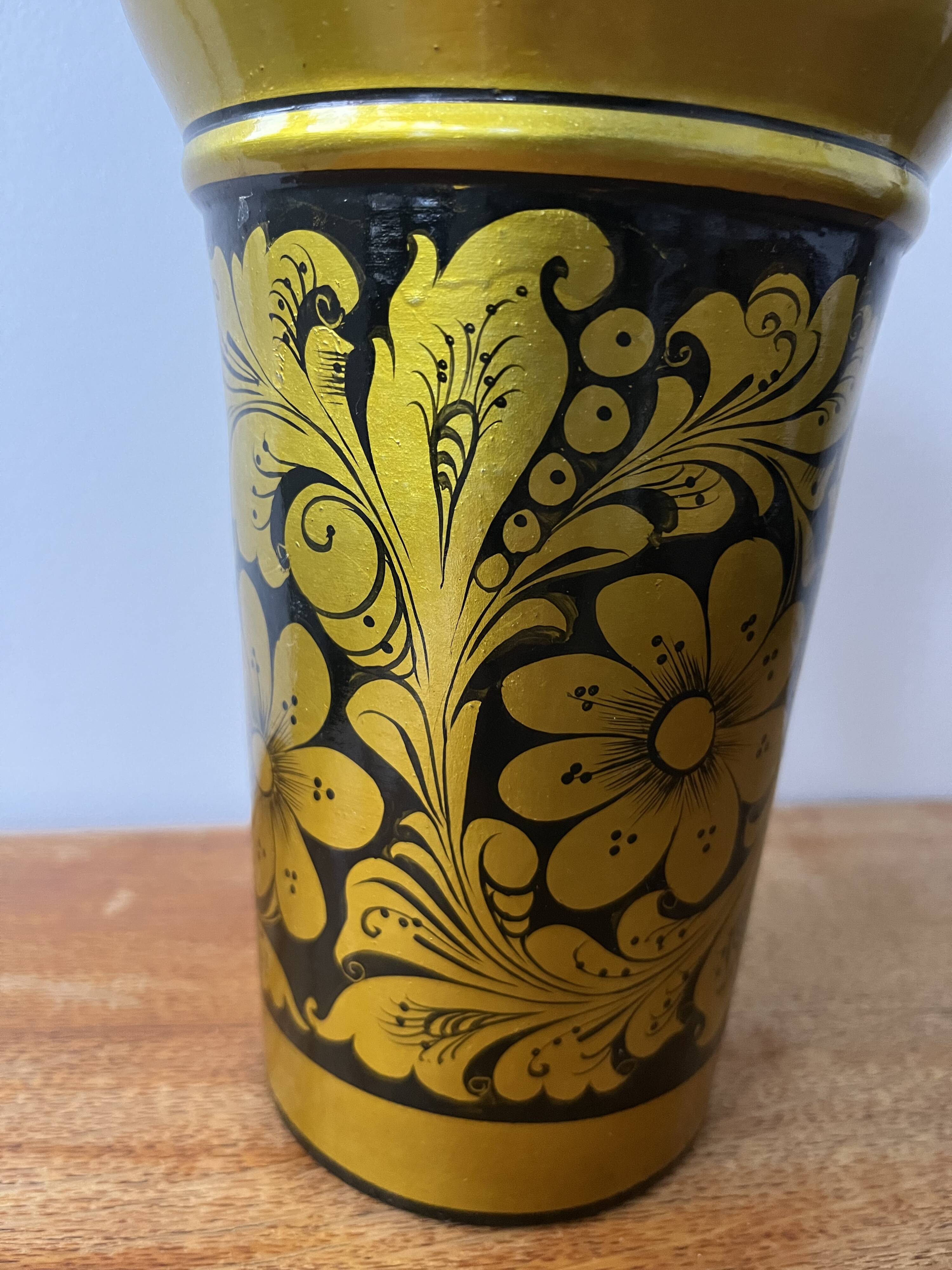 Vase en bois russe époque URSS