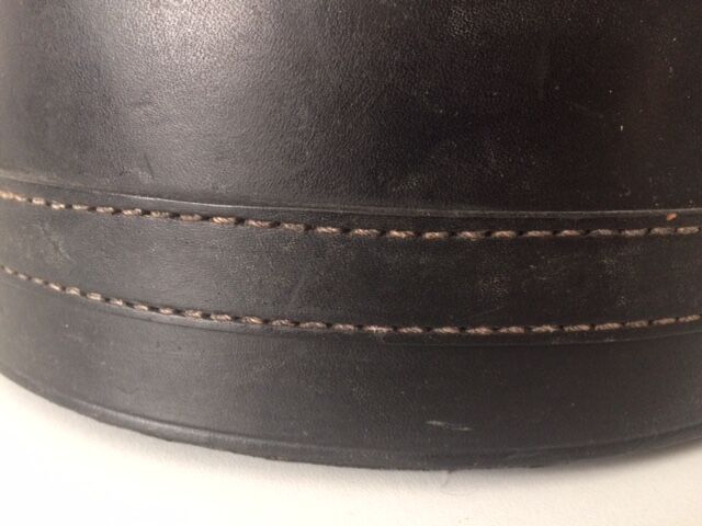1950 leather paper basket