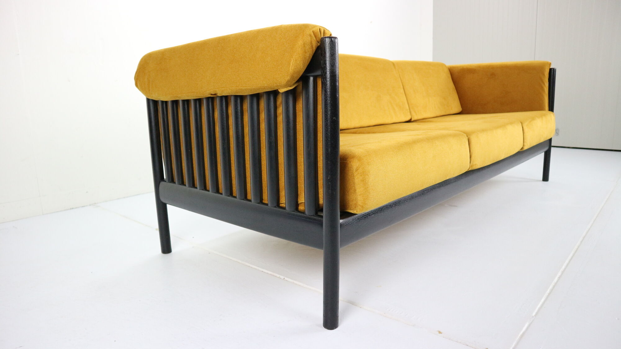 Mid-Century Modern Sofa in Yellow Velvet by Johannes Andersen, 1960s, Denmark
