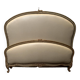 Lit de style Louis XV en hêtre patiné XX siècle