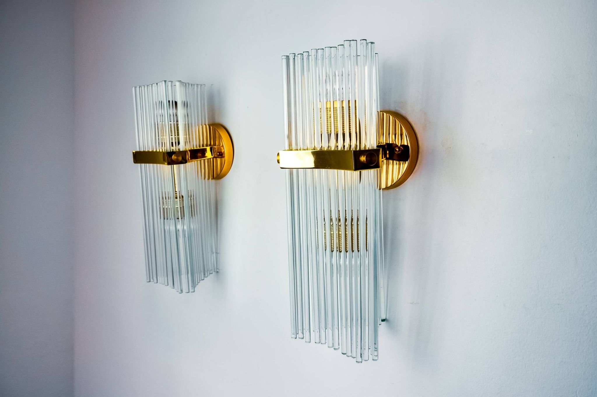 Paire d'appliques de la maison Sciolari pour Lightolier, Italie 1970