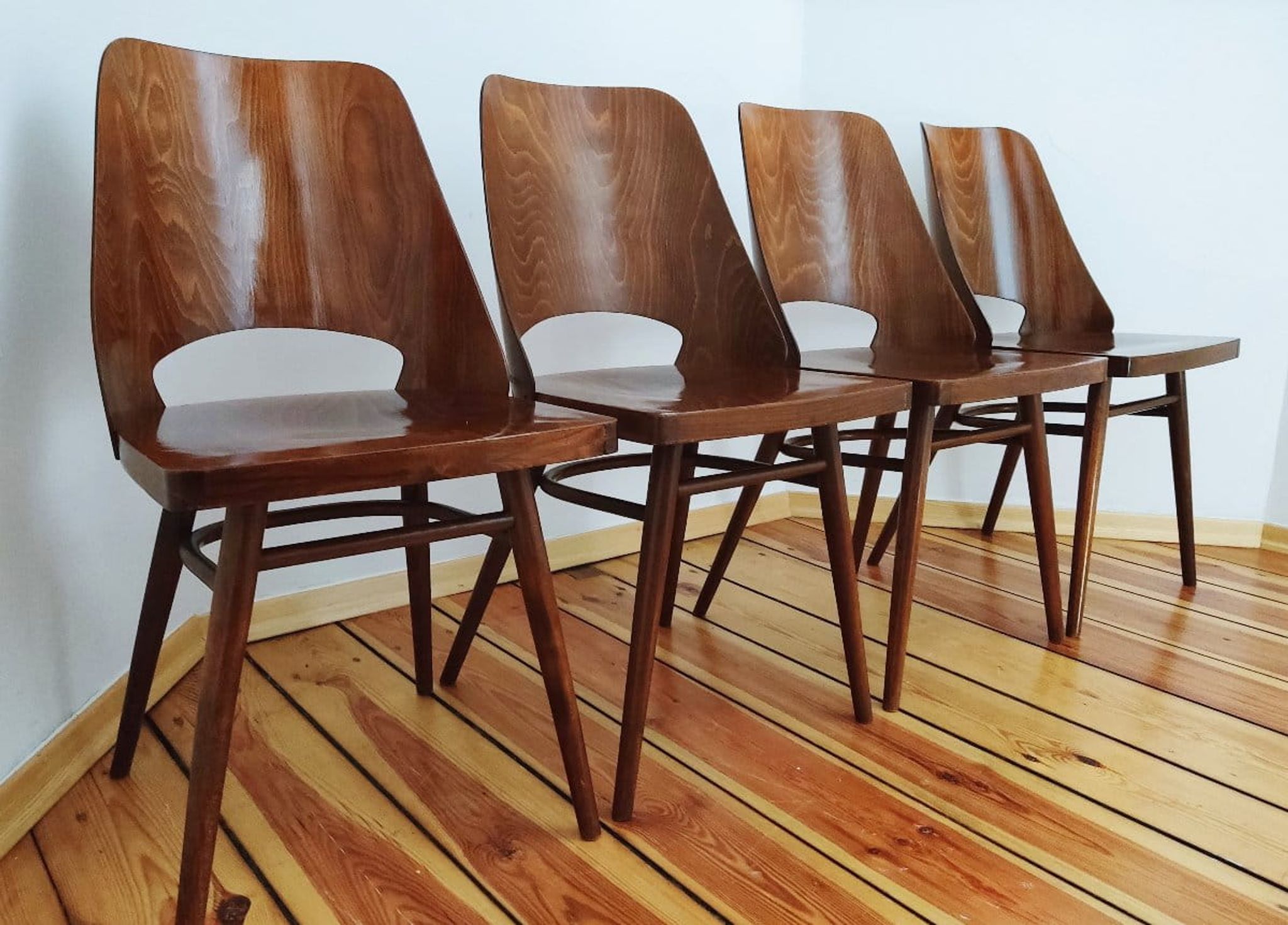 Set of Four Chairs by O. Haerdtl for TON, Czechoslovakia, 1960s