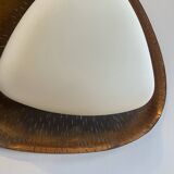 Goffredo Reggiani Triangular Applique RN in copper and opal glass