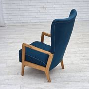 1970s, Danish armchair by Fritz Hansen, furniture wool, beech wood.