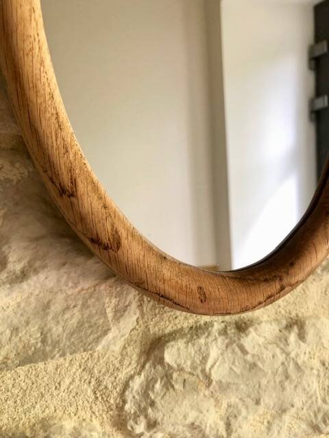 Antique wooden mirror